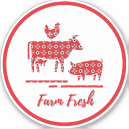 Landbouwhuisdieren Bandana afdrukken vinylauto-dec Sticker