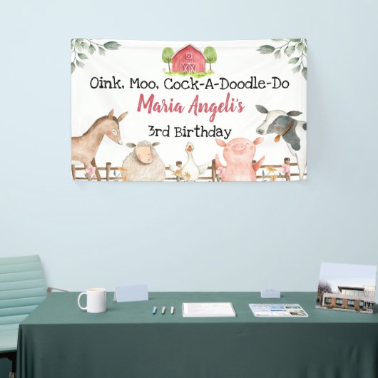 Landbouwhuisdieren: Banner Banner-backdrop (Beurs)
