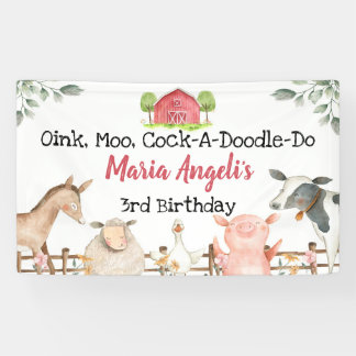 Landbouwhuisdieren: Banner Banner-backdrop
