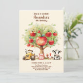 Landbouwhuisdieren Barnyard Birthday Kaart (Staand voorkant)