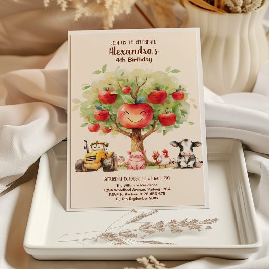 Landbouwhuisdieren Barnyard Birthday Kaart