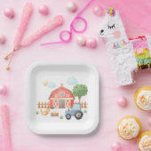 Landbouwhuisdieren Barnyard Birthday Papieren Bordje (Feest)