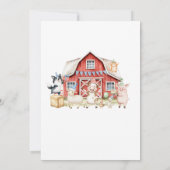 Landbouwhuisdieren Barnyard Birthday Party Kaart (Achterkant)