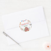 Landbouwhuisdieren Barnyard Birthday Party Ronde Sticker (Envelop)
