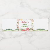 Landbouwhuisdieren Barnyard Birthday Party Waterfles Etiket (Enkel label)