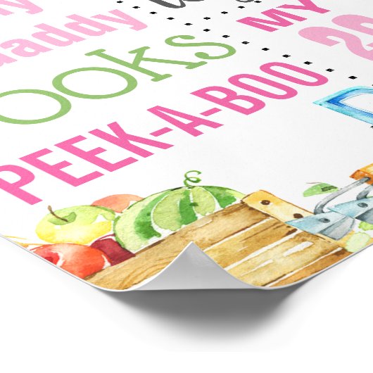 Landbouwhuisdieren Barnyard Birthday-teken Poster (Hoek)