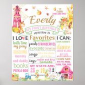 Landbouwhuisdieren Barnyard Birthday-teken Poster (Voorkant)