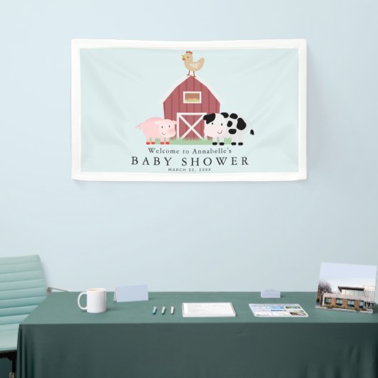 Landbouwhuisdieren Barnyard Blue Baby shower Welko Spandoek (Beurs)