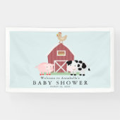 Landbouwhuisdieren Barnyard Blue Baby shower Welko Spandoek (Horizontaal)