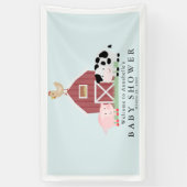 Landbouwhuisdieren Barnyard Blue Baby shower Welko Spandoek (Verticaal)