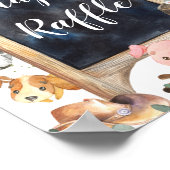 Landbouwhuisdieren Barnyard Greenery Diaper Raffle Poster (Hoek)