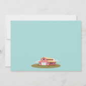 Landbouwhuisdieren Barnyard Kids Birthday Foto uit Kaart (Achterkant)