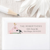 Landbouwhuisdieren Barnyard Pink Etiket (Insitu)