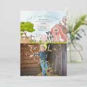 Landbouwhuisdieren Barnyard Waterverf Foto van Bir Kaart (Staand voorkant)