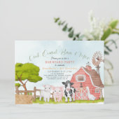 Landbouwhuisdieren Barnyard-Waterverf Kids Birthda Kaart (Staand voorkant)