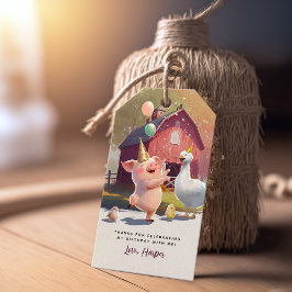 Landbouwhuisdieren: Birthday Party Favor Cadeaulabel