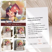 Landbouwhuisdieren: Birthday Party Favor Cadeaulabel
