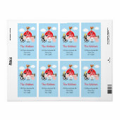 Landbouwhuisdieren (blauw) Schattigee adreslabels Etiket (Full Sheet)