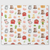 Landbouwhuisdieren Cadeaupapier (Vlak)