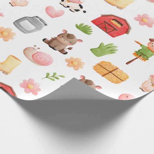 Landbouwhuisdieren Cadeaupapier (Hoek)