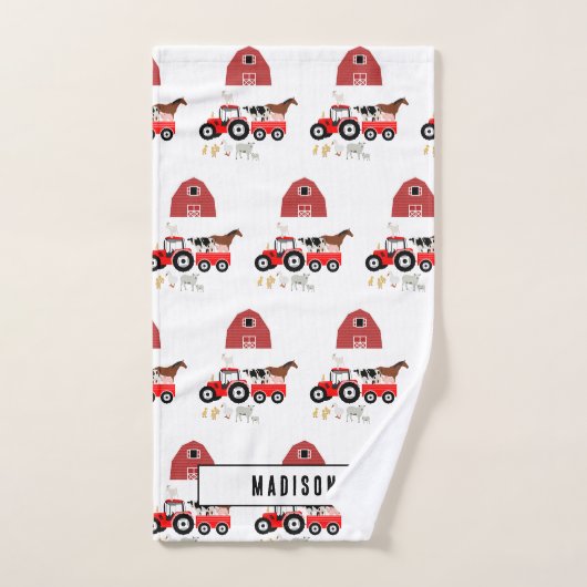 Landbouwhuisdieren en Roodtractor Barnyard Boys Gi Bad Handdoek (Handdoek)