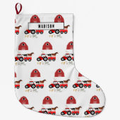 Landbouwhuisdieren en Roodtractor Barnyard Boys Gi Grote Kerstsok (Voorkant)