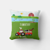 Landbouwhuisdieren en Roodtrekkerbarrière - Aangep Kussen (Voorkant)