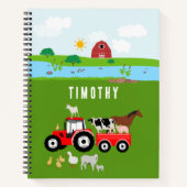 Landbouwhuisdieren en Roodtrekkerbarrière - Aangep Notitieboek (Voorkant)