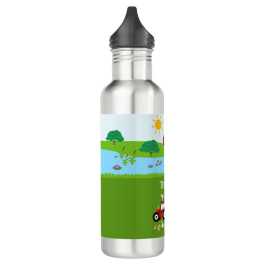 Landbouwhuisdieren en Roodtrekkerbarrière - Aangep Waterfles (Links)