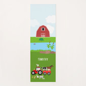 Landbouwhuisdieren en Roodtrekkerbarrière - Aangep Yogamat (Voorkant)