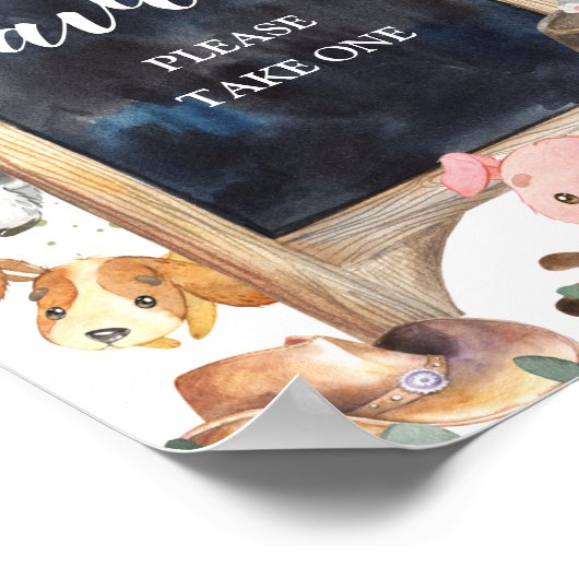 Landbouwhuisdieren — Grijze vijver Poster (Hoek)