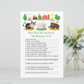 Landbouwhuisdieren Hoe goed ken je het baby shower (Staand voorkant)