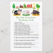 Landbouwhuisdieren Hoe goed ken je het baby shower (Voorkant)