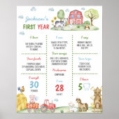 Landbouwhuisdieren in de Barnyard Poster (Voorkant)