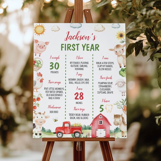 Landbouwhuisdieren in de Barnyard Poster