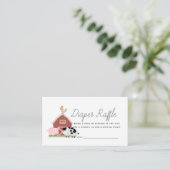 Landbouwhuisdieren in de tuin Diaper Raffle Ticket Informatiekaartje (Staand voorkant)