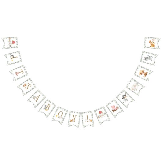 Landbouwhuisdieren in het grasland Het is een jong Vlaggetjes (Alle)