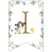 Landbouwhuisdieren in het grasland Het is een jong Vlaggetjes (Tweede vlag)