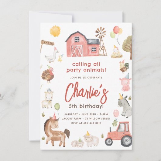 Landbouwhuisdieren Kaart (Voorkant)