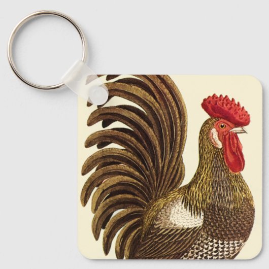  landbouwhuisdieren Kippen, wortelstok Sleutelhanger (Voorkant)