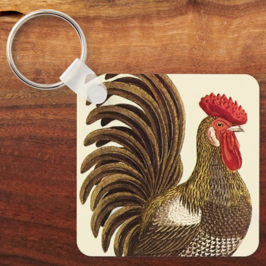  landbouwhuisdieren Kippen, wortelstok Sleutelhanger (Voorkant)