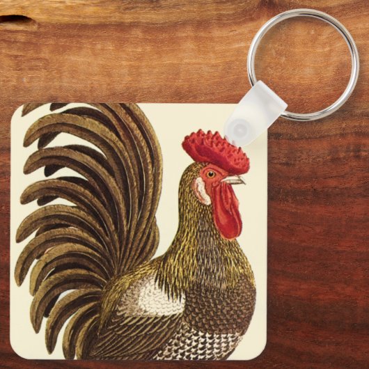  landbouwhuisdieren Kippen, wortelstok Sleutelhanger (Achterkant)