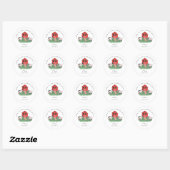 Landbouwhuisdieren Land Baby shower Ronde Sticker (Vel)