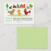 Landbouwhuisdieren Luierritten Plaatskaartje (Voorkant / Achterkant)