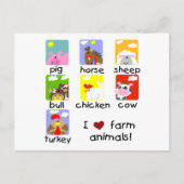 Landbouwhuisdieren overhemden en cadeaus briefkaart (Voorkant)