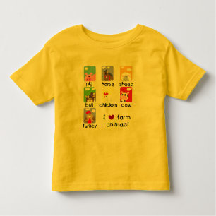 Landbouwhuisdieren overhemden en cadeaus kinder shirts