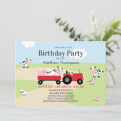 Landbouwhuisdieren Rode trekkers Kaart (Staand voorkant)