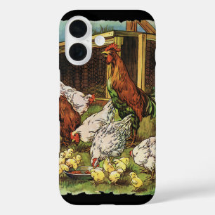  landbouwhuisdieren, rooster, kippen iPhone 16 hoesje