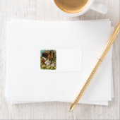 landbouwhuisdieren, rooster, kippen etiket (Insitu)