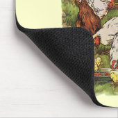  landbouwhuisdieren, rooster, kippen muismat (Hoek)